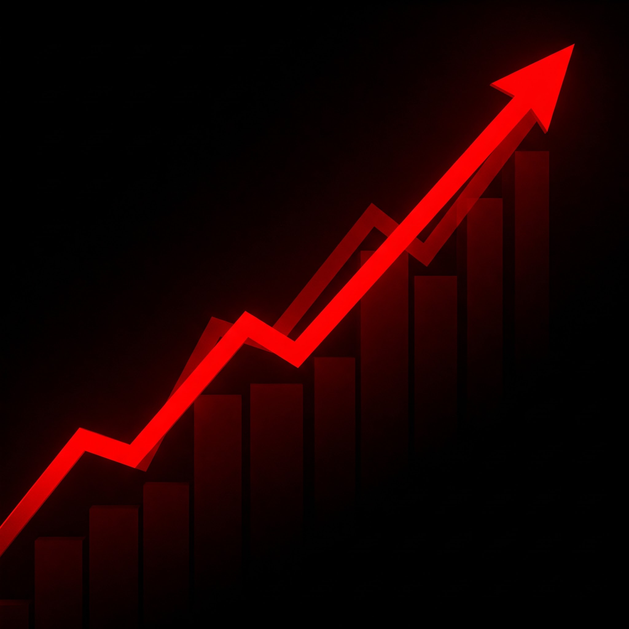 Illustration showing financial growth chart